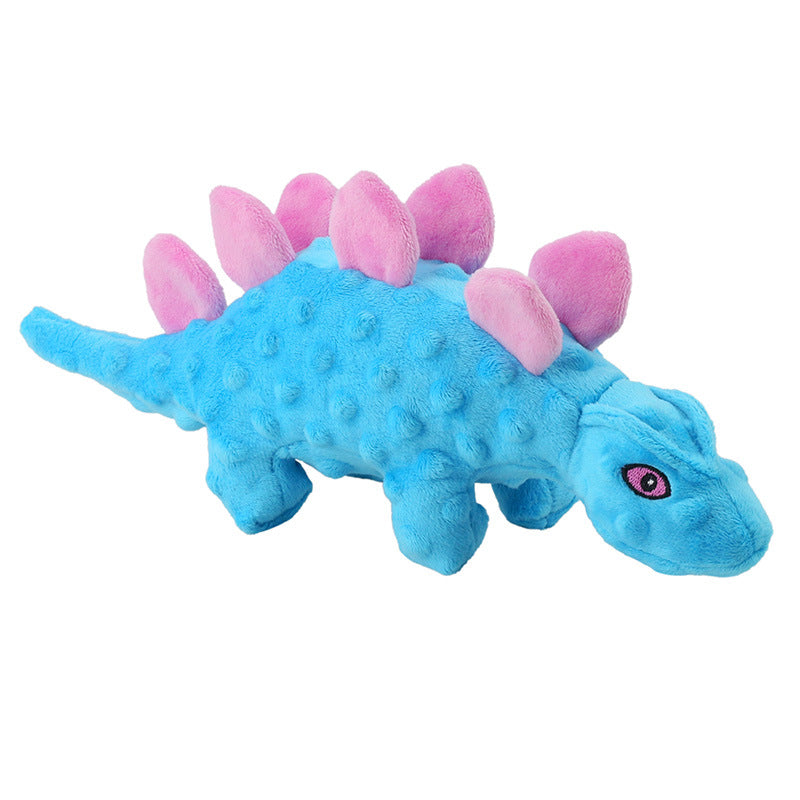 New Pet Plush Sound Toy Dinosaur Dog Relief Moaning Teeth Cleaning Cartoon Stegosaurus Toy