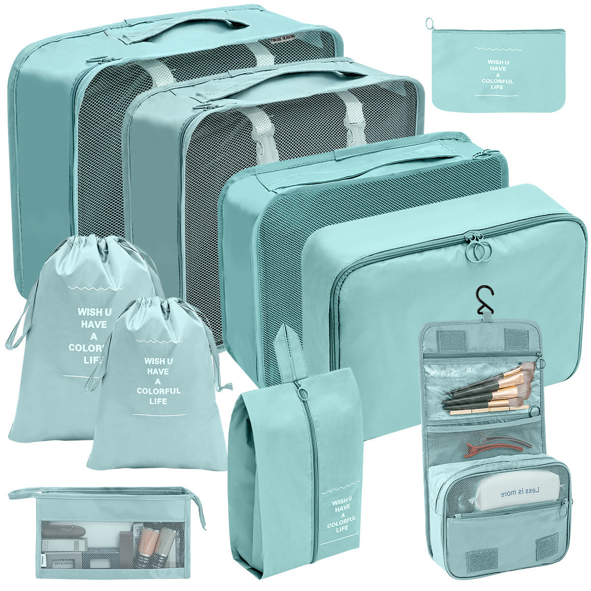 Travel Storage Bag Set for Toiletries Cosmetics and Digital Accessories
