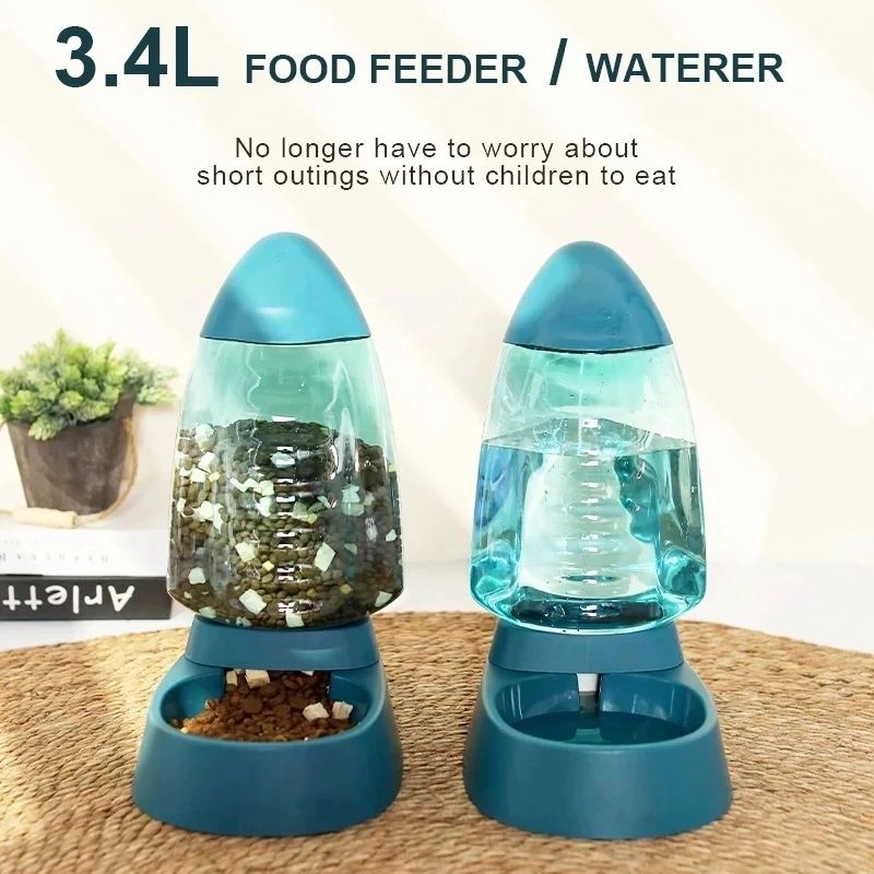 Sailboat Pet Feeding Bowl – Transparent Large Capacity Food & Water Bowl for Cats & Dogs