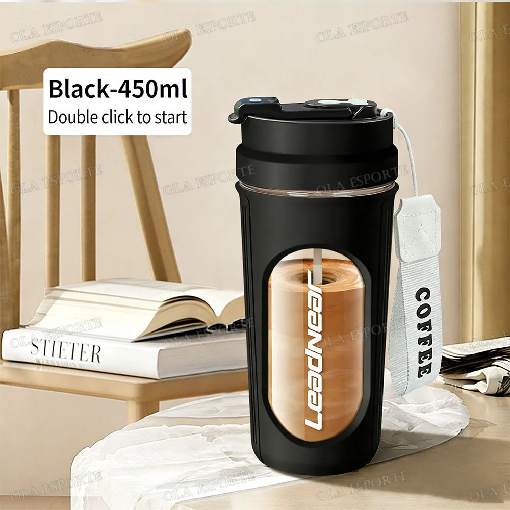 2026New Electric Protein Shaker Bottle Portable Rechargeable Blender Cup Automatic Self Stirring Mug 450ml Mixing Cups for Fitne