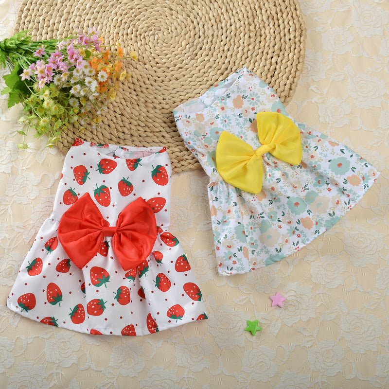 Floral Princess Dog Dress – Lightweight Summer Skirt for Small Dogs & Cats