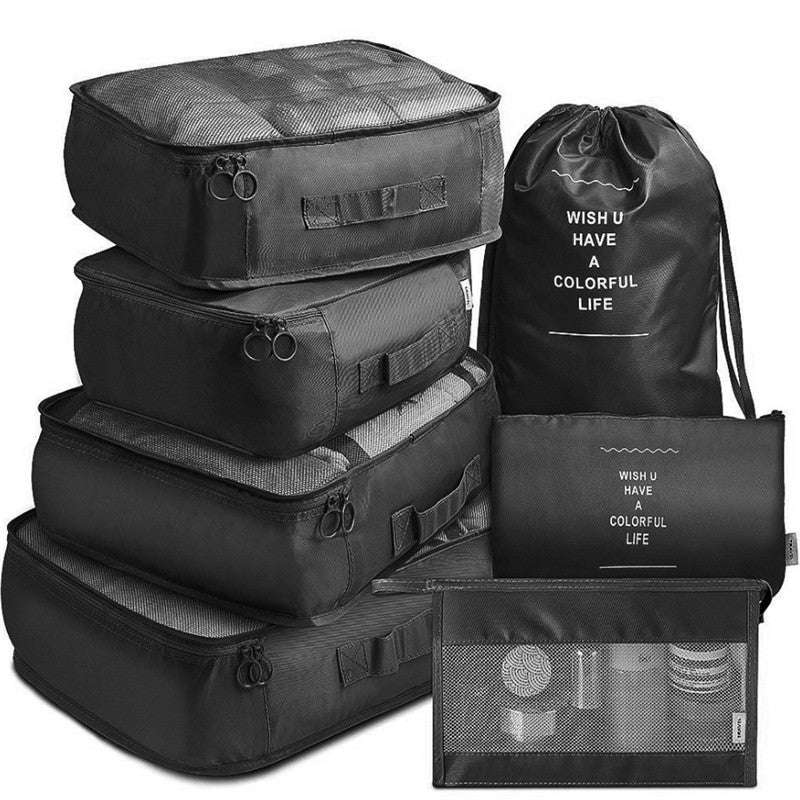 7-Piece Premium Packing Cubes Set – Thickened Travel Luggage Organizer Bags