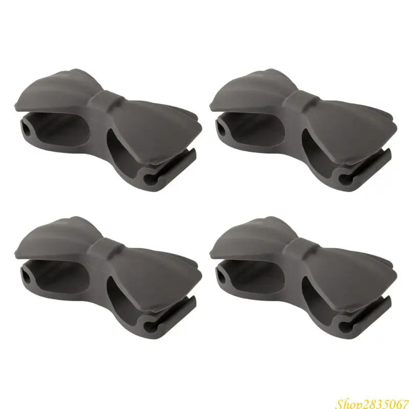 4Pcs Kitchen Cable Organizers Bowknot Cord Holders Data Line Management Clip Silicone Cord Winder Holder 831F