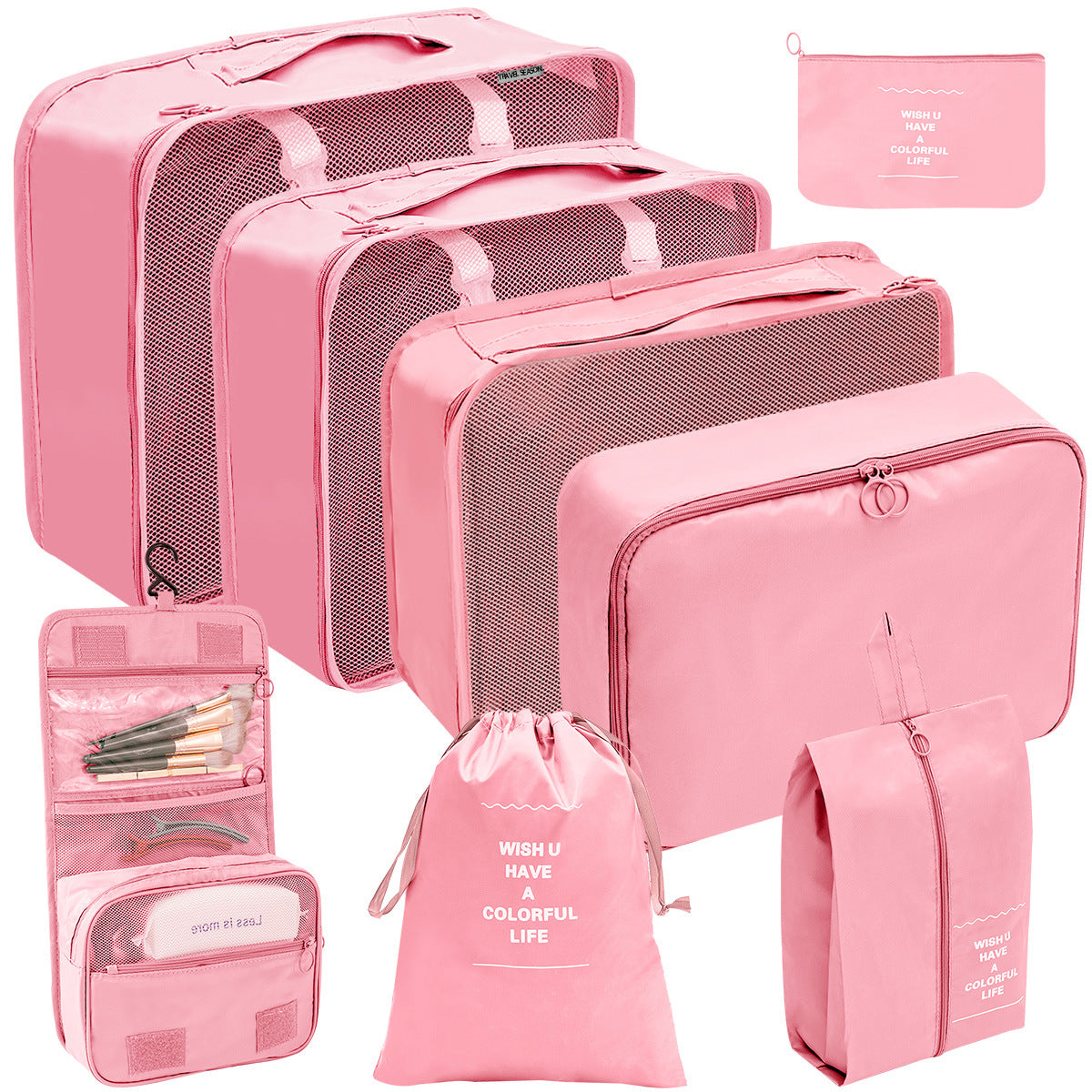 Travel Storage Bag Set for Toiletries Cosmetics and Digital Accessories