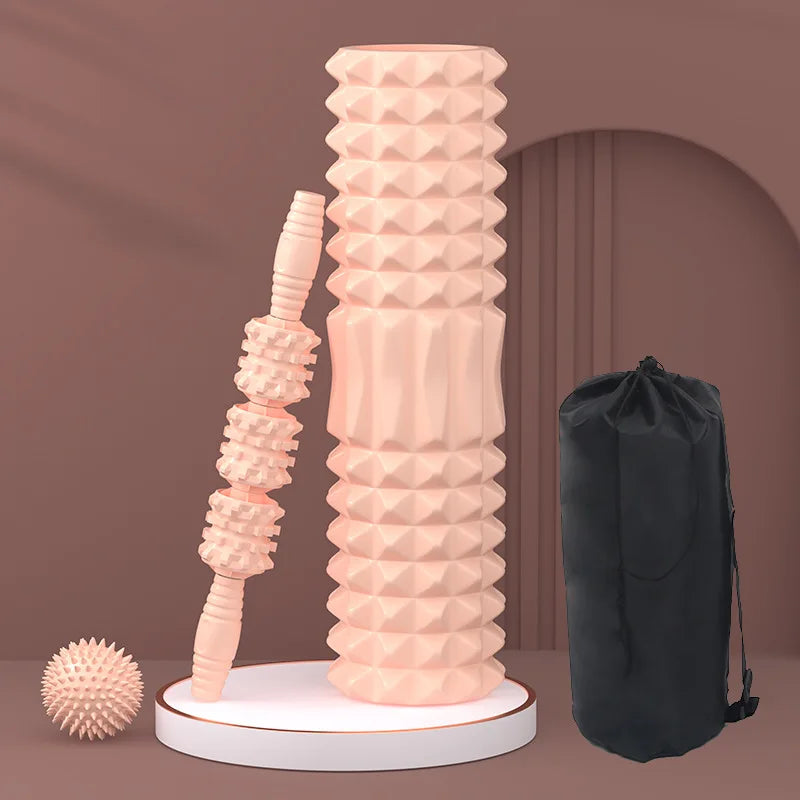 Muscle Relaxation Thin Spiked Club Calf Massage Stick Fitness Professional Equipment Foam Roller