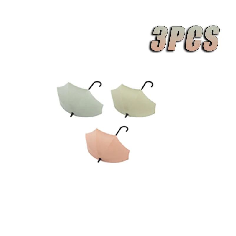 Cute Umbrella Shaped Hooks No-Punch Wall Hooks Kitchen Bathroom Coat Rack Key Organizer Hooks Home Storage Shelf Hooks