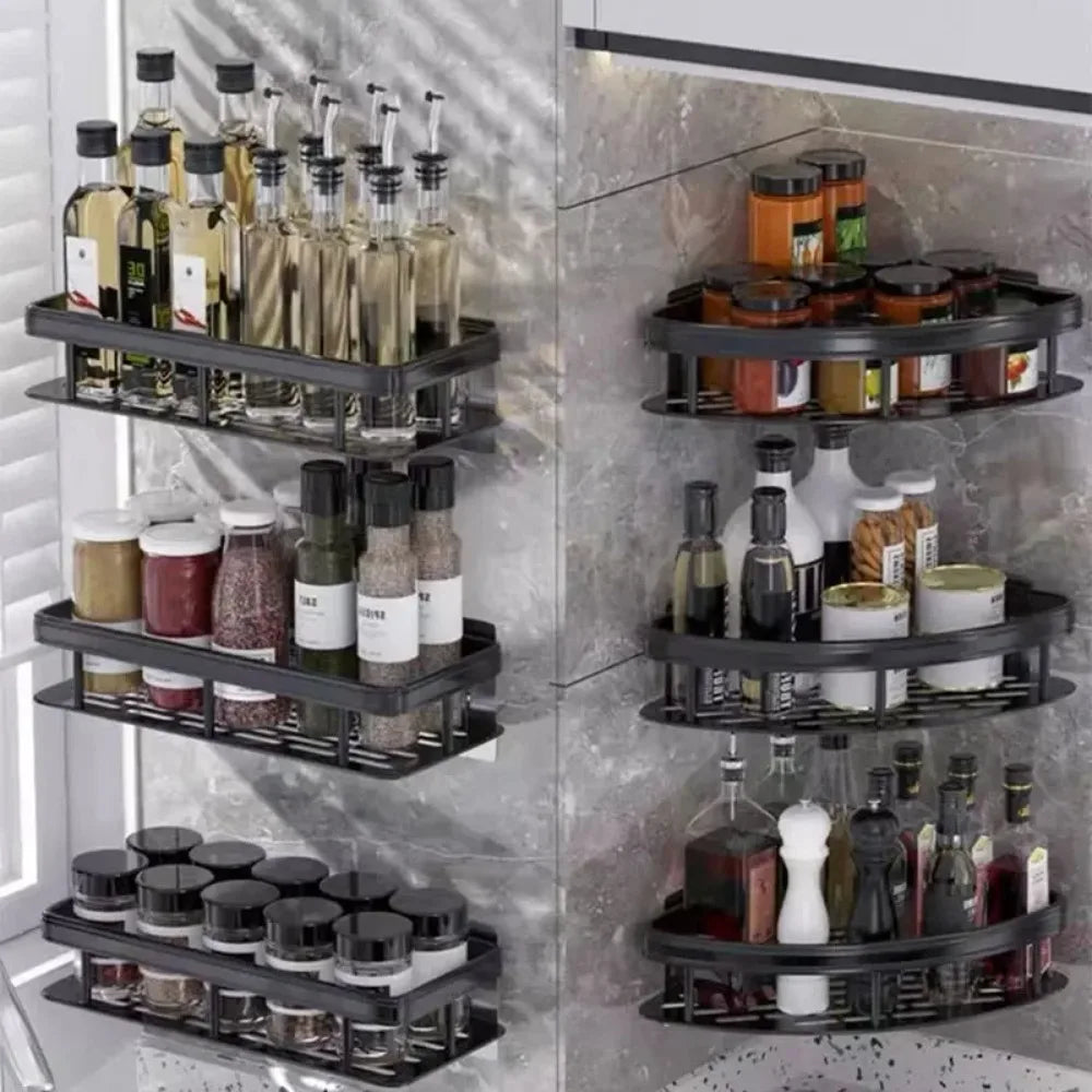 Shelves Drill - Free Storage Shelf: Effortless Installation Perfect for Adading Extra Storage in Bathroom Kitchen or Bedroom!