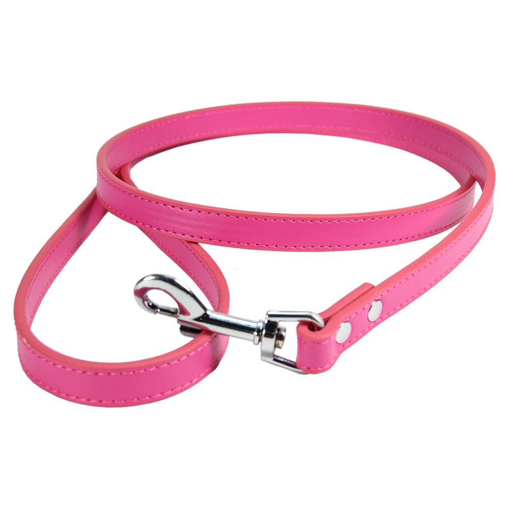 Premium PU Leather Pet Leash – Durable Anti-Loss Walking Lead for Dogs & Cats
