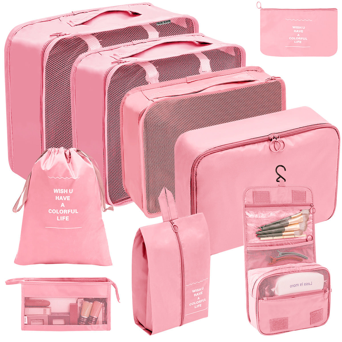 Travel Storage Bag Set for Toiletries Cosmetics and Digital Accessories