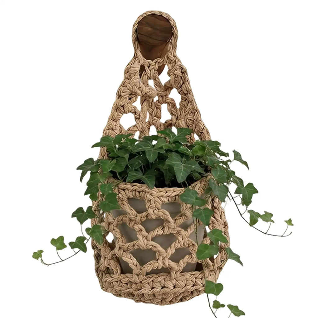 Wall Plant Hanger Space Saving Storage Home Decor Boho Plant Hanger Flower Pot Holder for Bedroom Living Room Kitchen Door