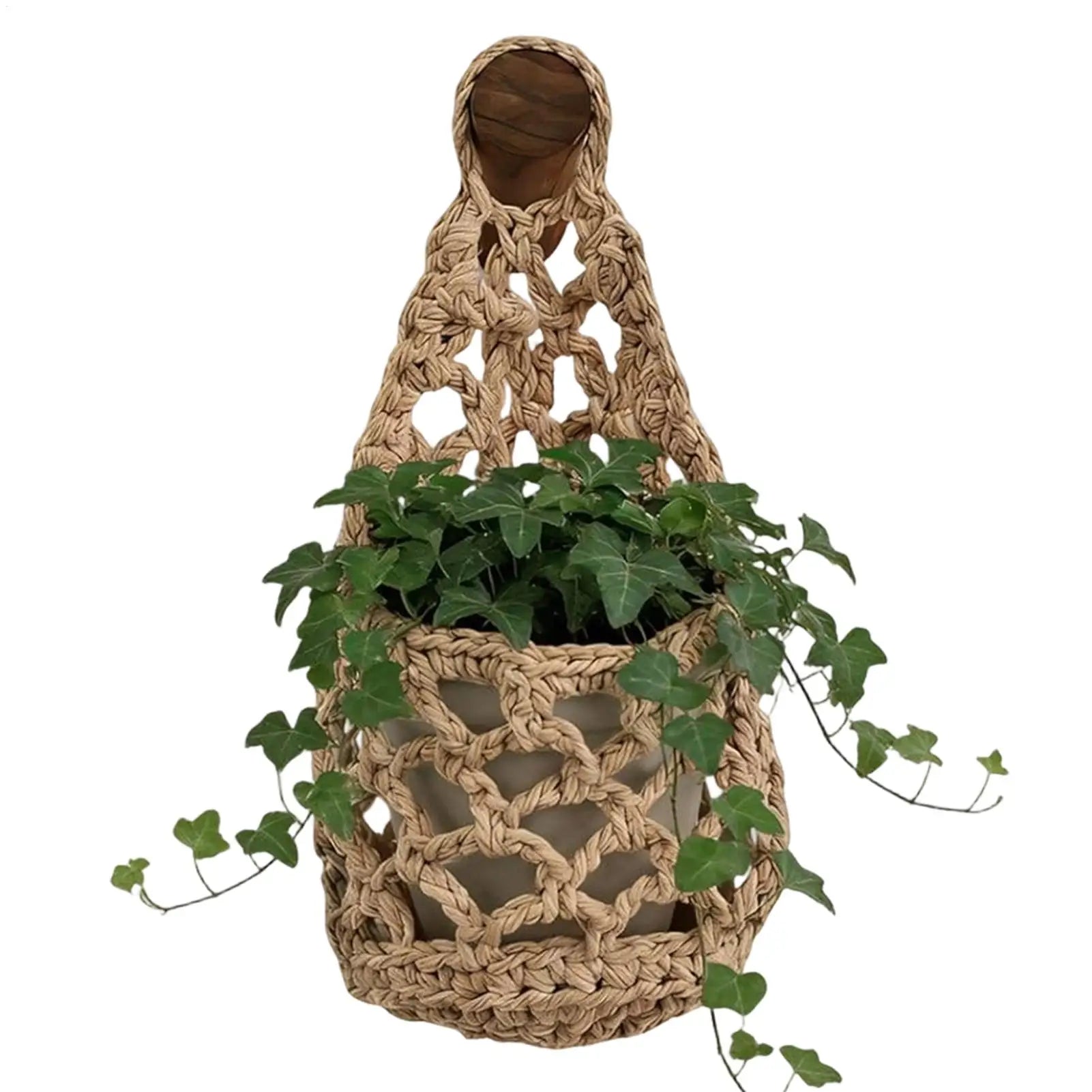 Wall Plant Hanger Space Saving Storage Home Decor Boho Plant Hanger Flower Pot Holder for Bedroom Living Room Kitchen Door