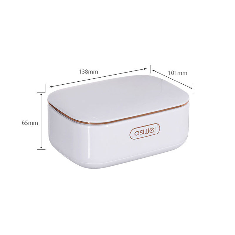 Flip-Top Soap Box Wall-Mounted Draining Soap Holder