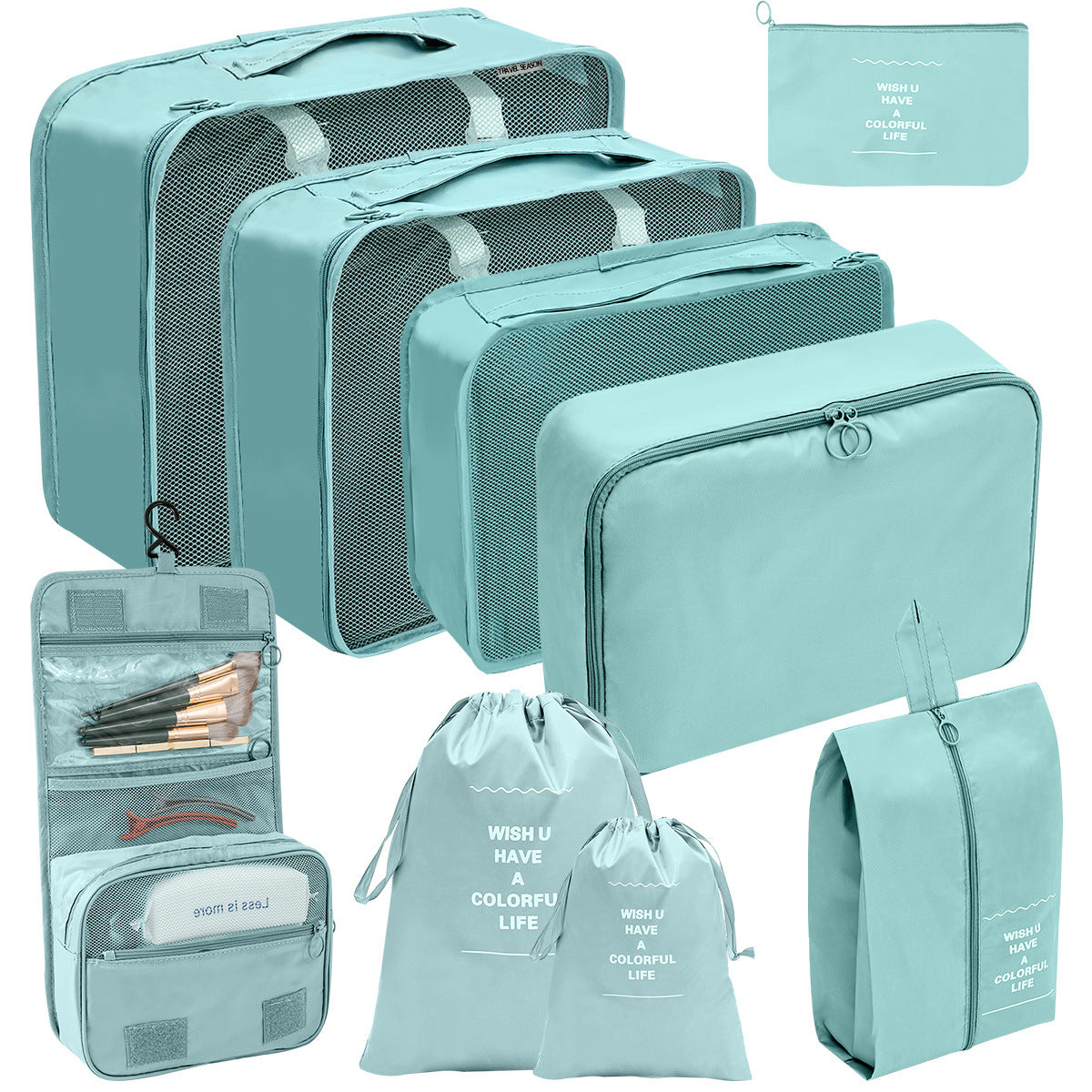 Travel Storage Bag Set for Toiletries Cosmetics and Digital Accessories