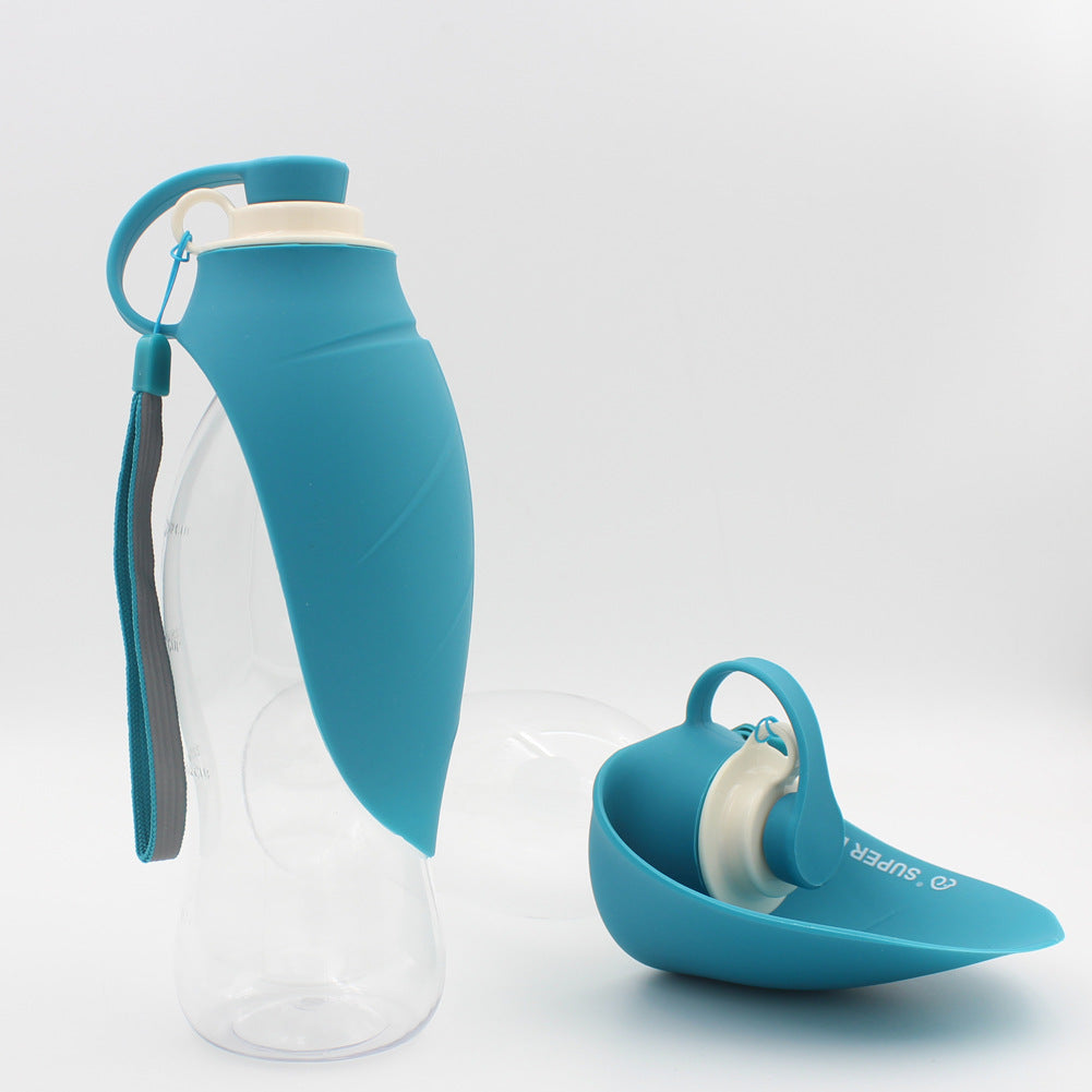 Portable Pet Travel Water Bottle – Large Capacity Flip Cup Water Feeder for Dogs & Cats