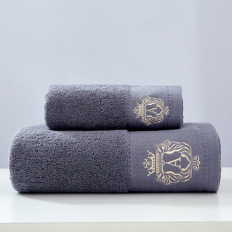 Luxury 100% Cotton Embroidered Towel Set – Soft Bath & Hand Towels