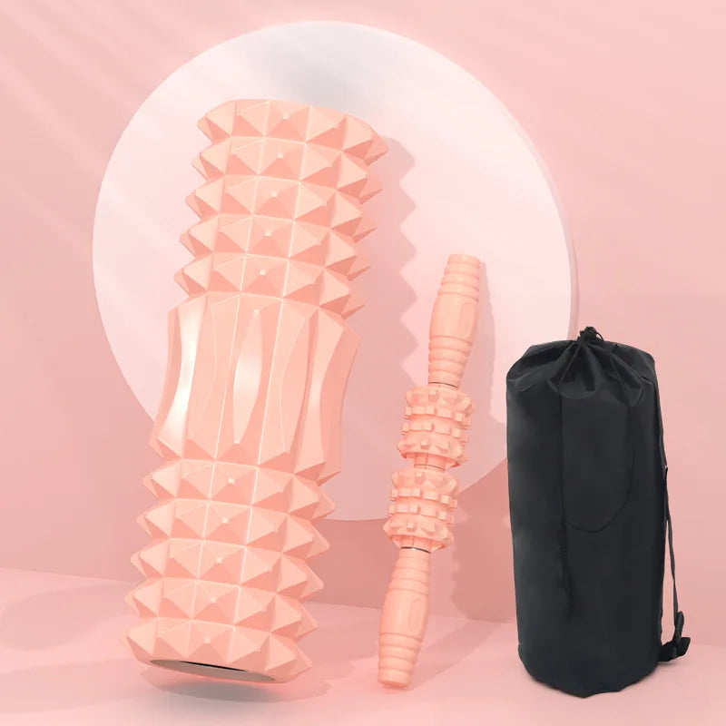 Muscle Relaxation Thin Spiked Club Calf Massage Stick Fitness Professional Equipment Foam Roller
