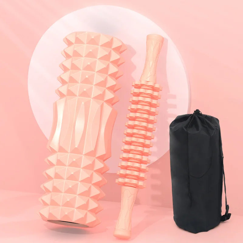 Muscle Relaxation Thin Spiked Club Calf Massage Stick Fitness Professional Equipment Foam Roller