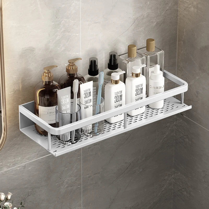 Bathroom Shelf 30/40/50 cm Kitchen Wall Shelf Shower Holder Storage Rack Towel Bar Robe Bathroom Accessorie
