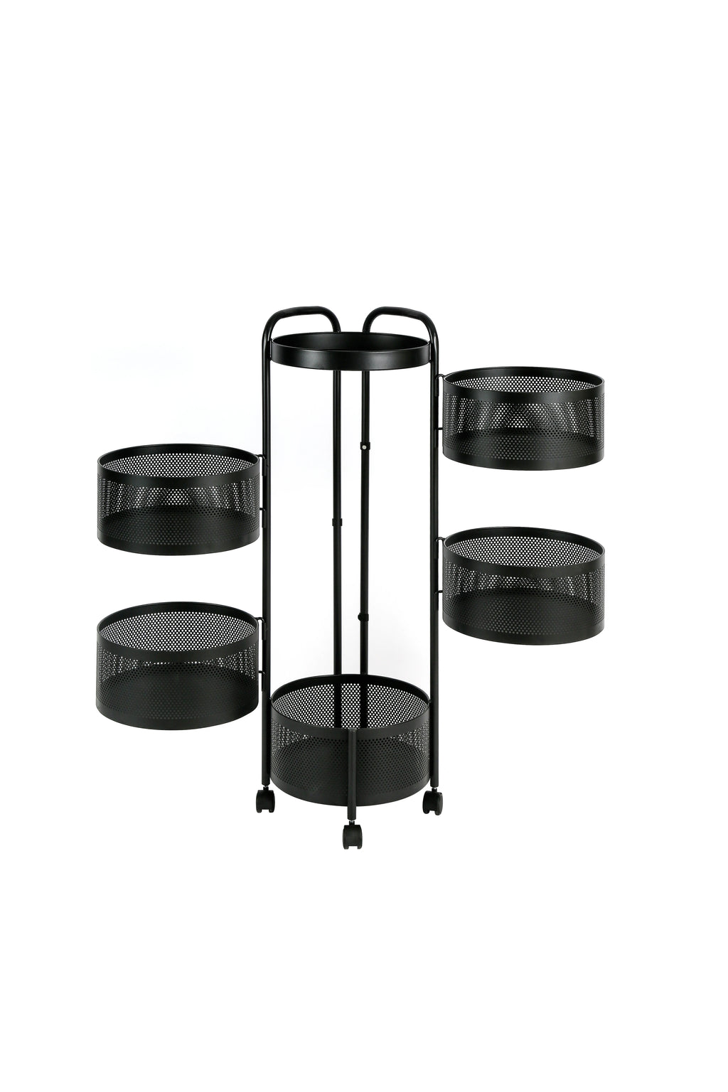 #￥5 Tier Rotating Kitchen Baskets Fruit and Vegetable Storage Kitchen Organization Solutions Rotating Pantry Organizers