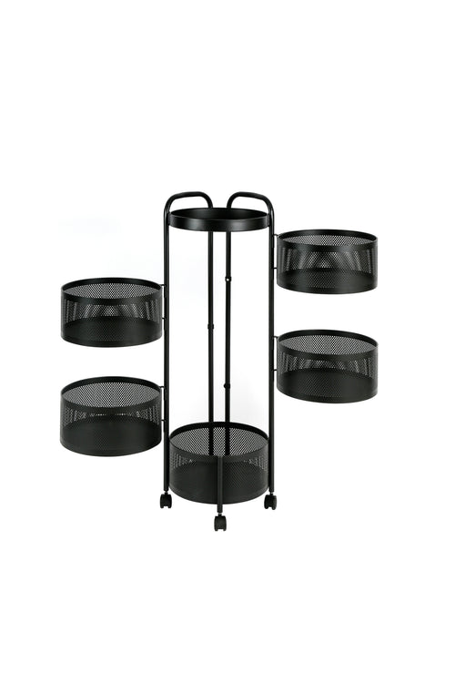 #￥5 Tier Rotating Kitchen Baskets Fruit and Vegetable Storage Kitchen Organization Solutions Rotating Pantry Organizers
