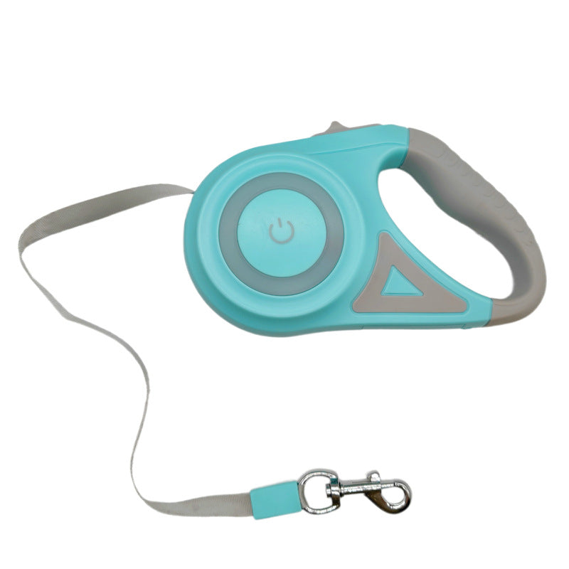 3m/5m Touch Switch Color Light Automatic Telescopic Dog Leash LED Light Pet Dog Leash