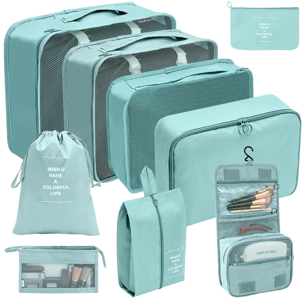Travel Storage Bag Set for Toiletries Cosmetics and Digital Accessories
