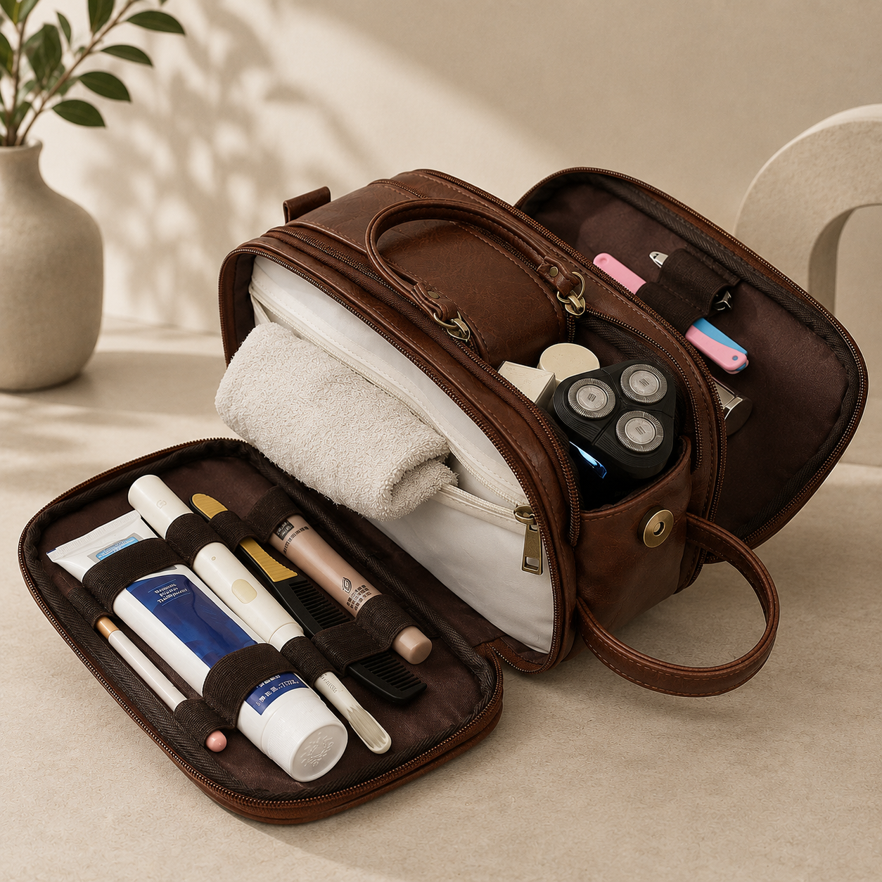 Men's Travel Toiletry Bag – Waterproof Dopp Kit & Grooming Organizer