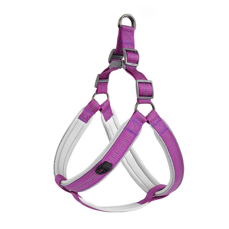 Luxury Padded Dog Harness – Adjustable Vest Harness with Gold Hardware for Small & Medium Dogs