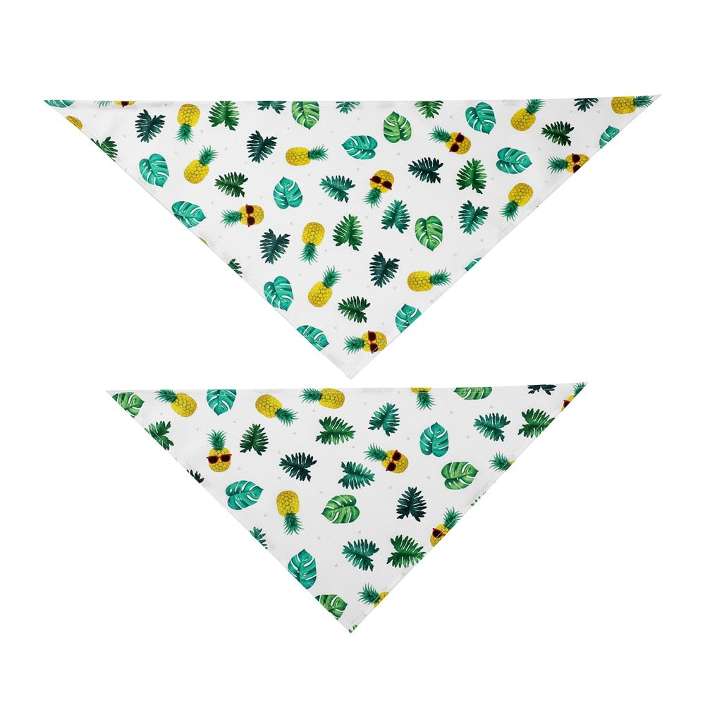 Fruit Print Cotton Pet Bandana | Adjustable Dog & Cat Scarf