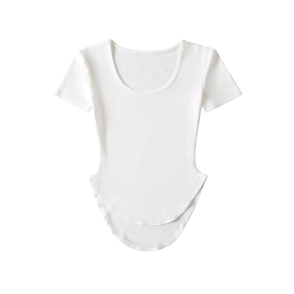 U-neck Sports Yoga T-shirt for Women