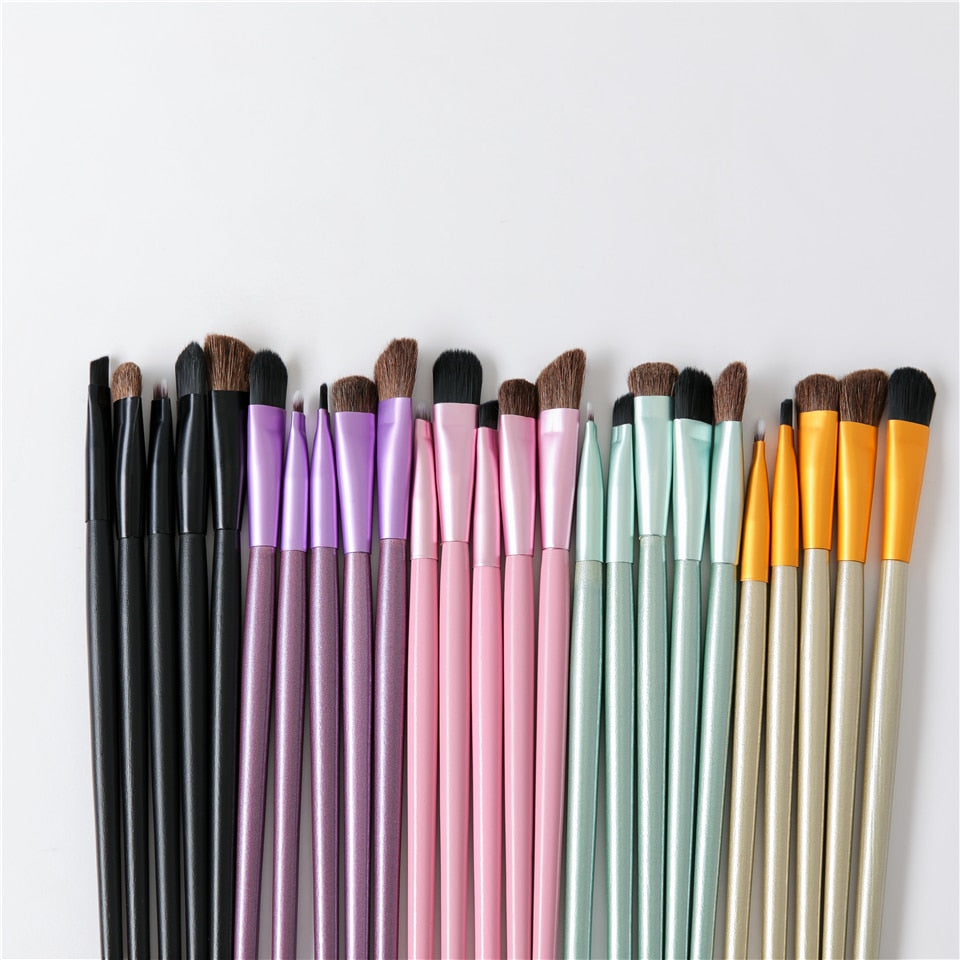 5-Piece Mini Makeup Brush Set – Portable Eye Makeup Brushes for Travel