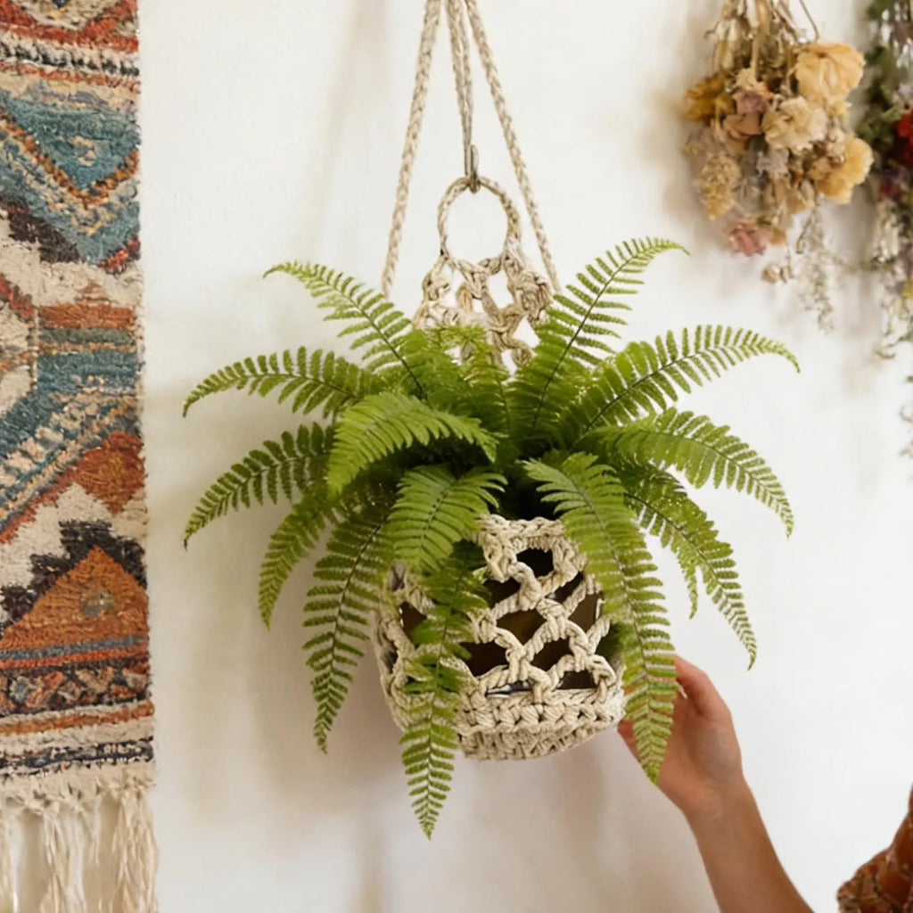 Plant Hanger Indoor Space Saving Storage Home Decor Boho Plant Hanger Flower Pot Holder for Bedroom Living Room Kitchen Door