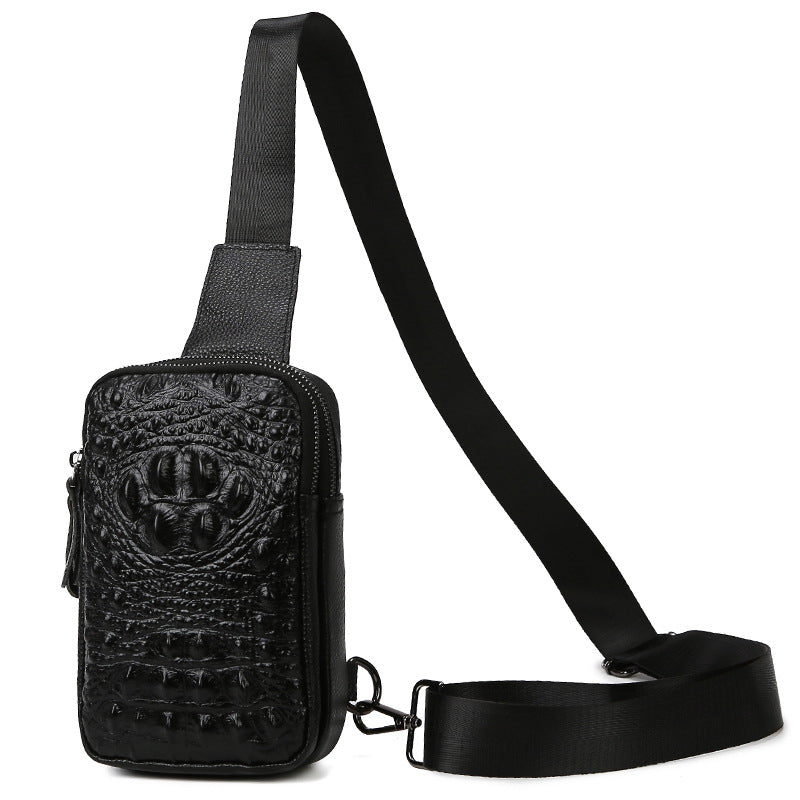Men's leather chest bag