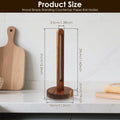 Wooden Paper Towel Holder Standing Kitchen Paper Roll Holder with Non Slip Foam Pad Bathroom Countertop Roll Paper Storage Rack