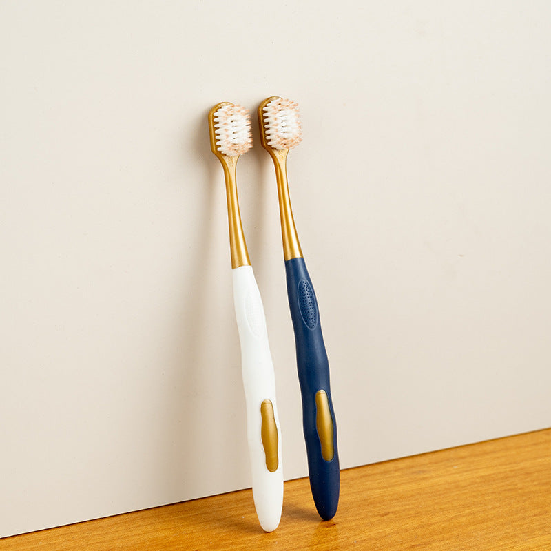 6-piece household adult wide-head travel soft-bristled toothbrush