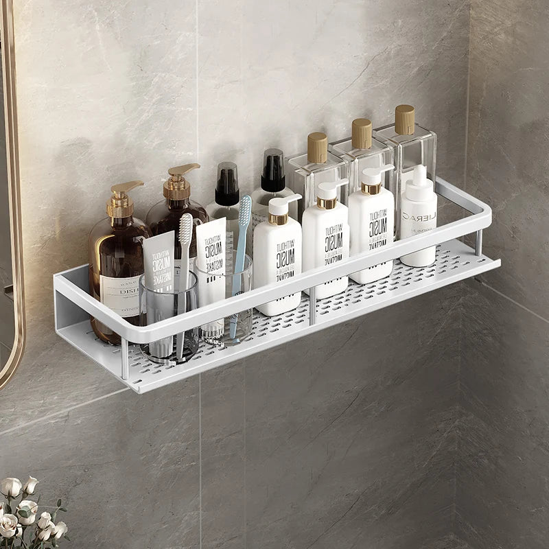 Bathroom Shelf 30/40/50 cm Kitchen Wall Shelf Shower Holder Storage Rack Towel Bar Robe Bathroom Accessorie