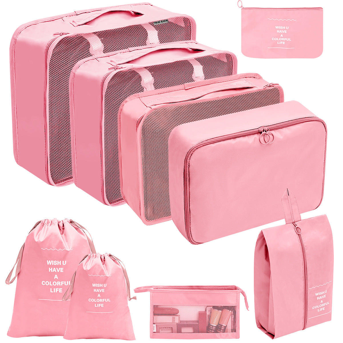 Travel Storage Bag Set for Toiletries Cosmetics and Digital Accessories