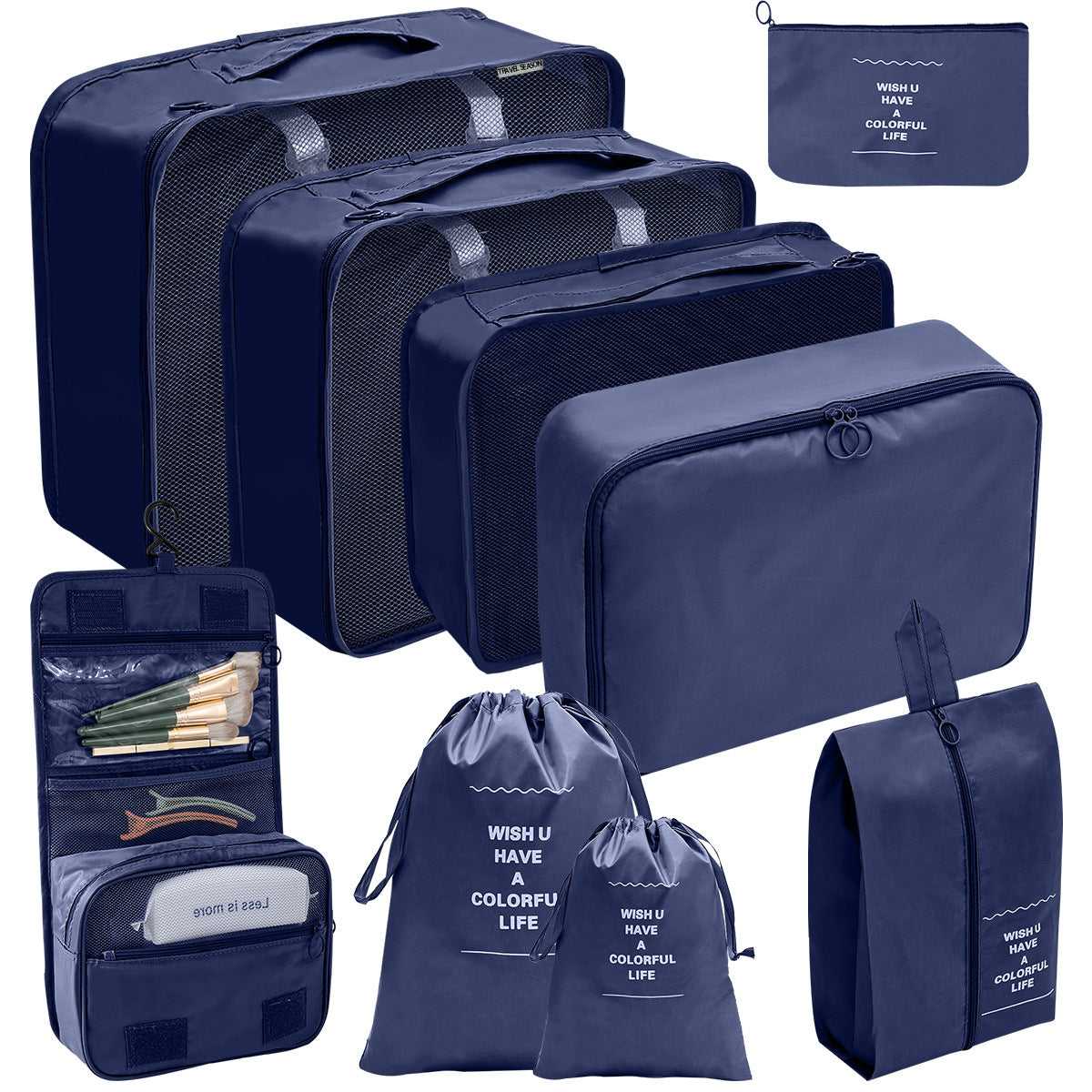 Travel Storage Bag Set for Toiletries Cosmetics and Digital Accessories