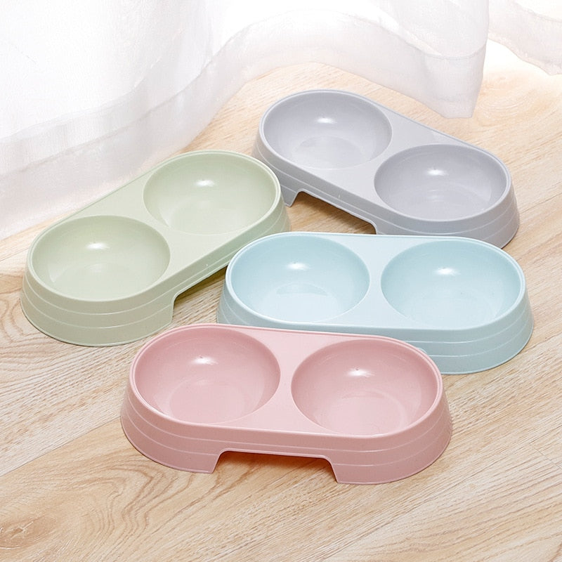 Modern Double Pet Bowl for Dogs & Cats | Food & Water Feeder
