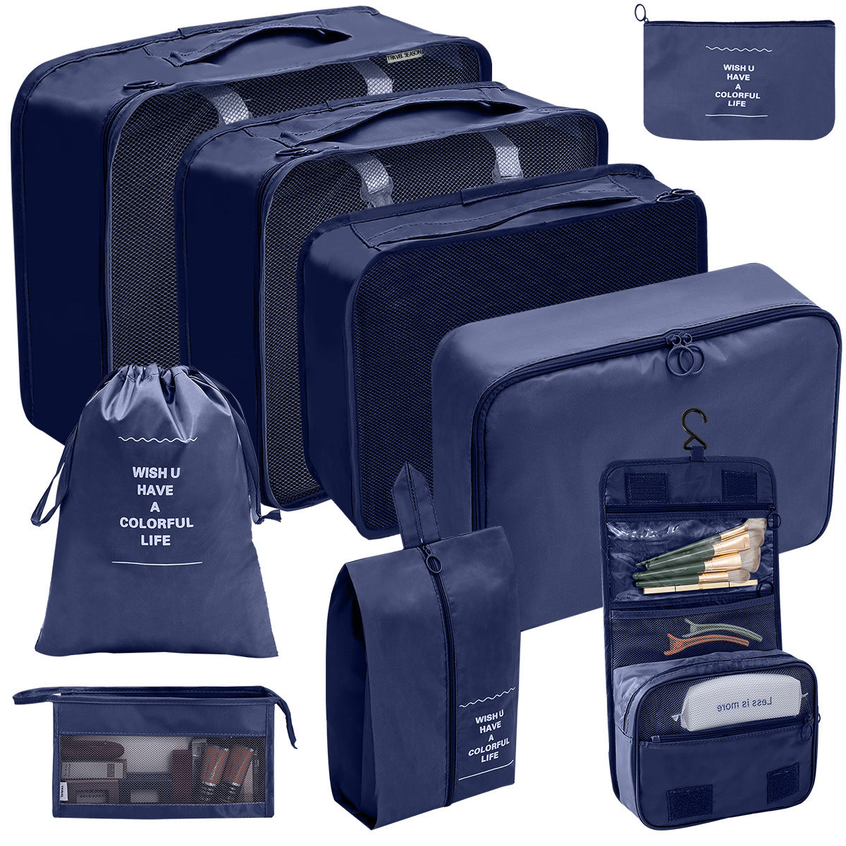 Travel Storage Bag Set for Toiletries Cosmetics and Digital Accessories
