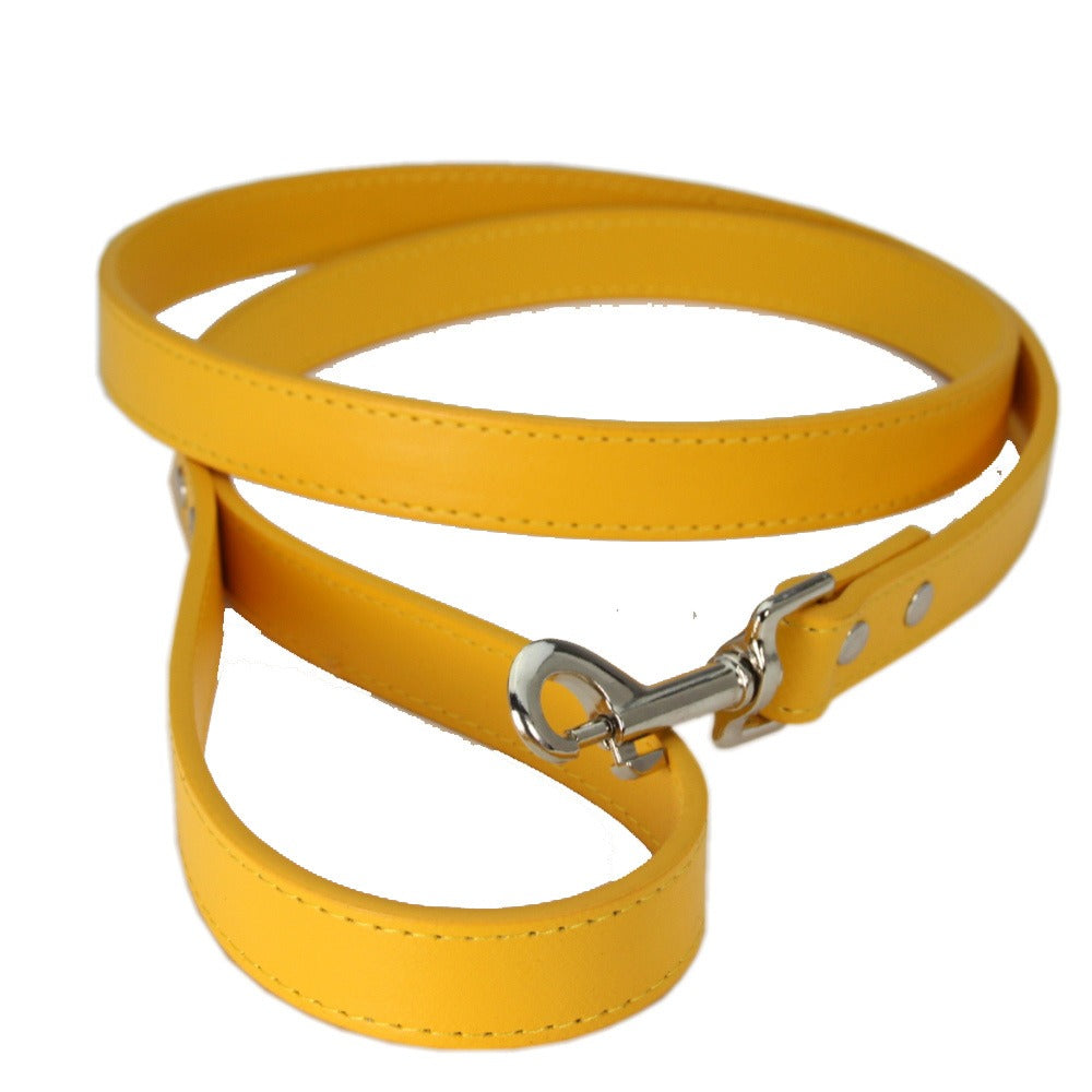 Premium PU Leather Pet Leash – Durable Anti-Loss Walking Lead for Dogs & Cats