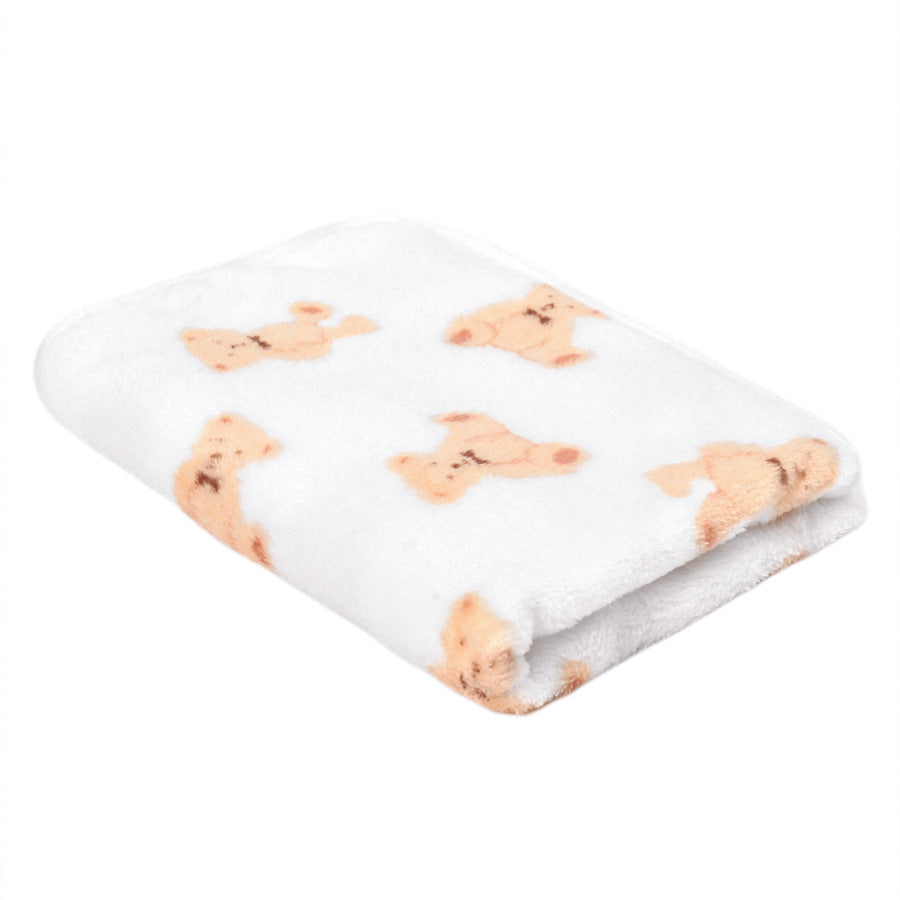 Coral Velvet Pet Warm Blanket for Dogs and Cats