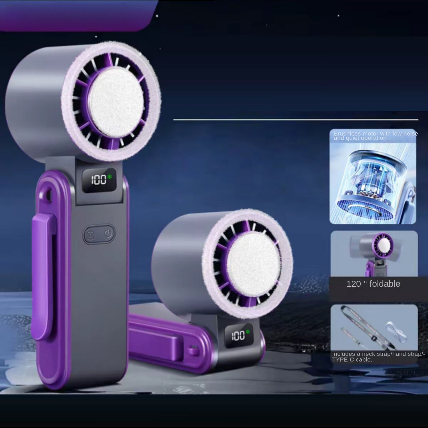 Handheld high-speed ice application fan