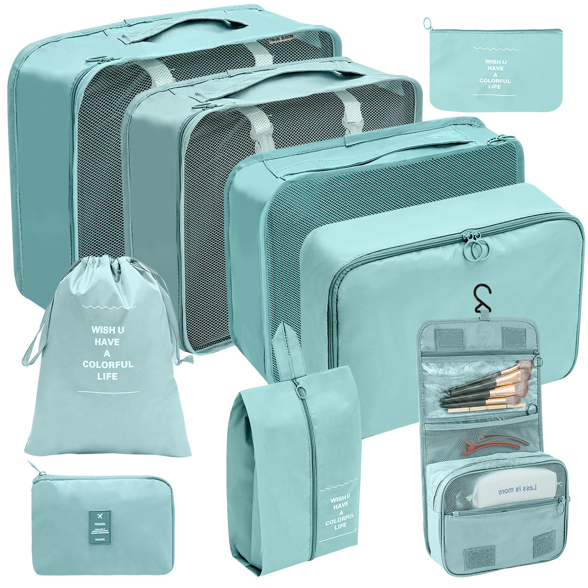 Travel Storage Bag Set for Toiletries Cosmetics and Digital Accessories