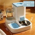 Automatic Pet Feeder with Stainless Steel Bowls – Gravity Food & Water Dispenser for Cats & Dogs