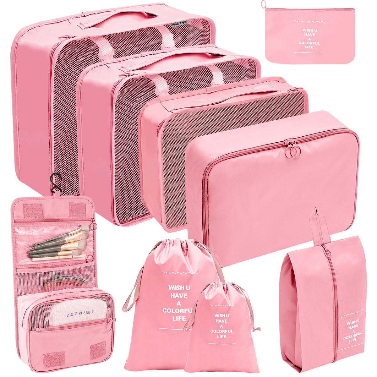 Travel Storage Bag Set for Toiletries Cosmetics and Digital Accessories