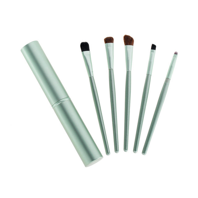 5-Piece Mini Makeup Brush Set – Portable Eye Makeup Brushes for Travel