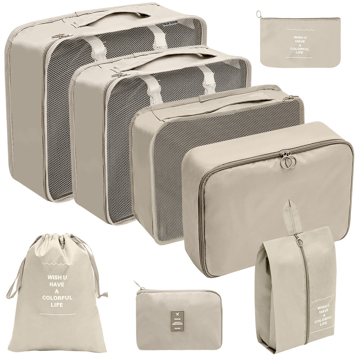 Travel Storage Bag Set for Toiletries Cosmetics and Digital Accessories