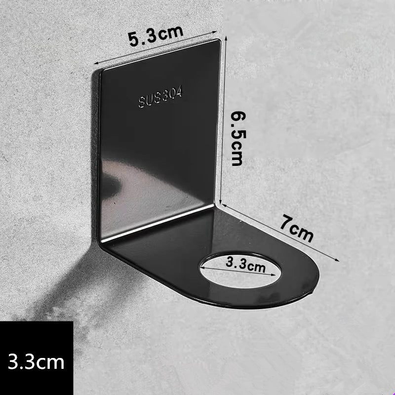Black/Chrome Soap Dispenser Rack Bathroom Shelf Stainless Steel Shower Gel Kitchen Holder Hanging Storage Accessory