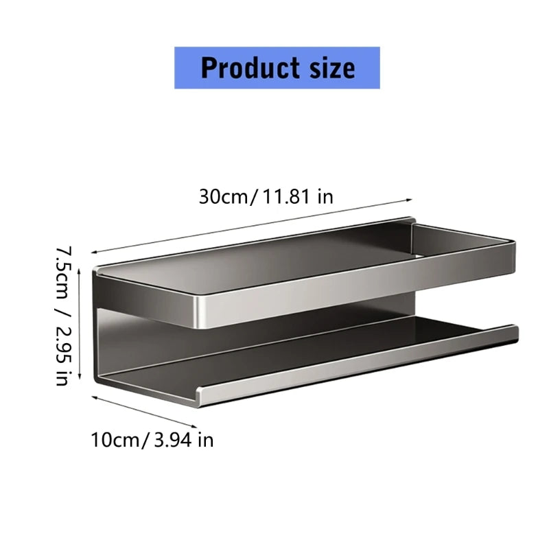 Strong Refrigerator Organizers Rust Resistant Carbon Steel None drill Space Saving Kitchen Fridge Shelf Enduring M4YD
